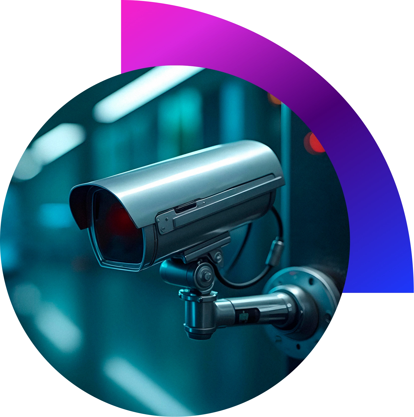 “IP surveillance security camera installed on commercial building exterior CCTV by Elewix”