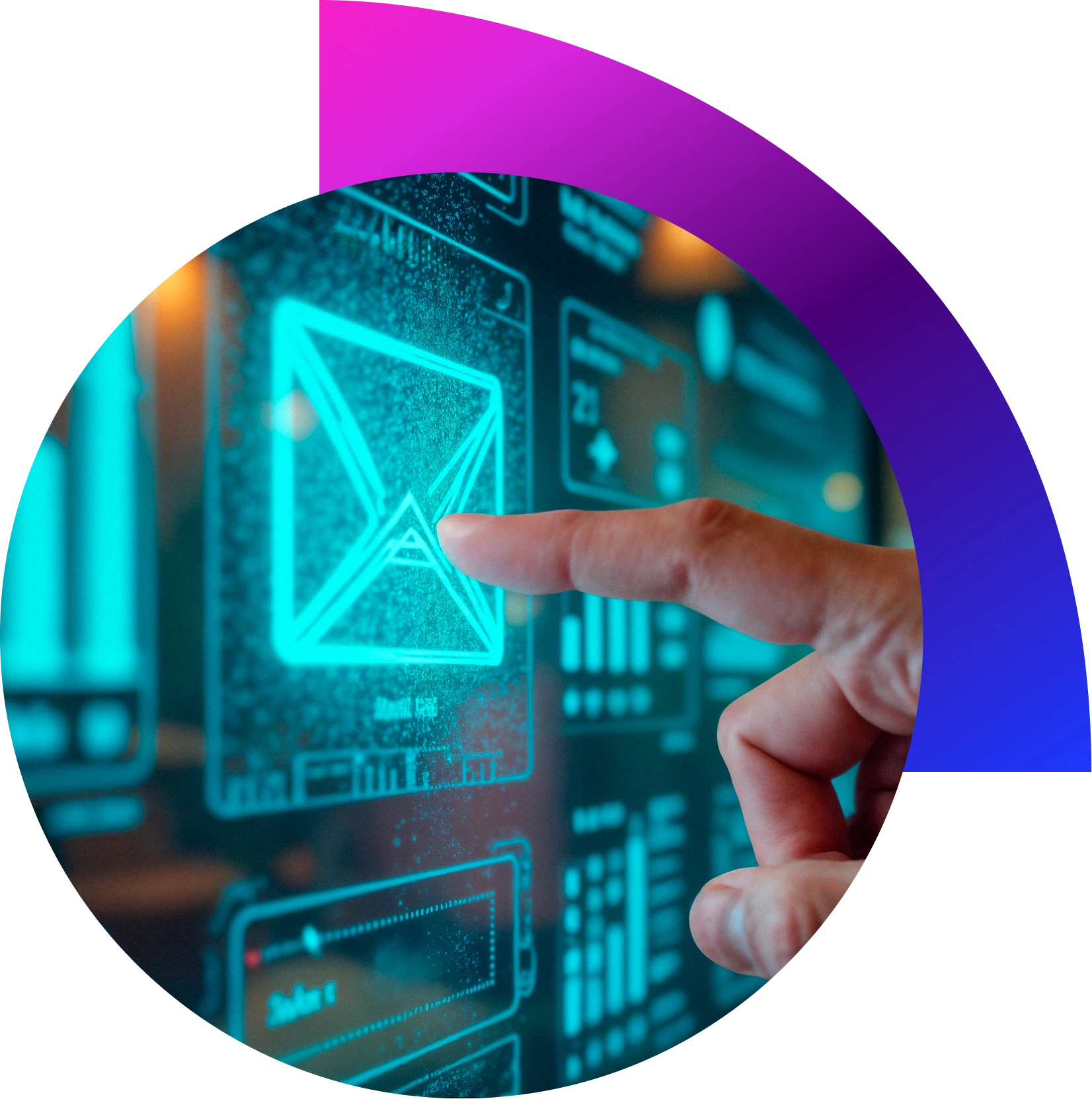 “Digital marketer drafting email campaign on laptop with email marketing dashboard visible.”