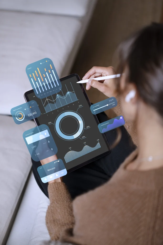 “Business analytics chart forecasting future trends predictive analytics graph”