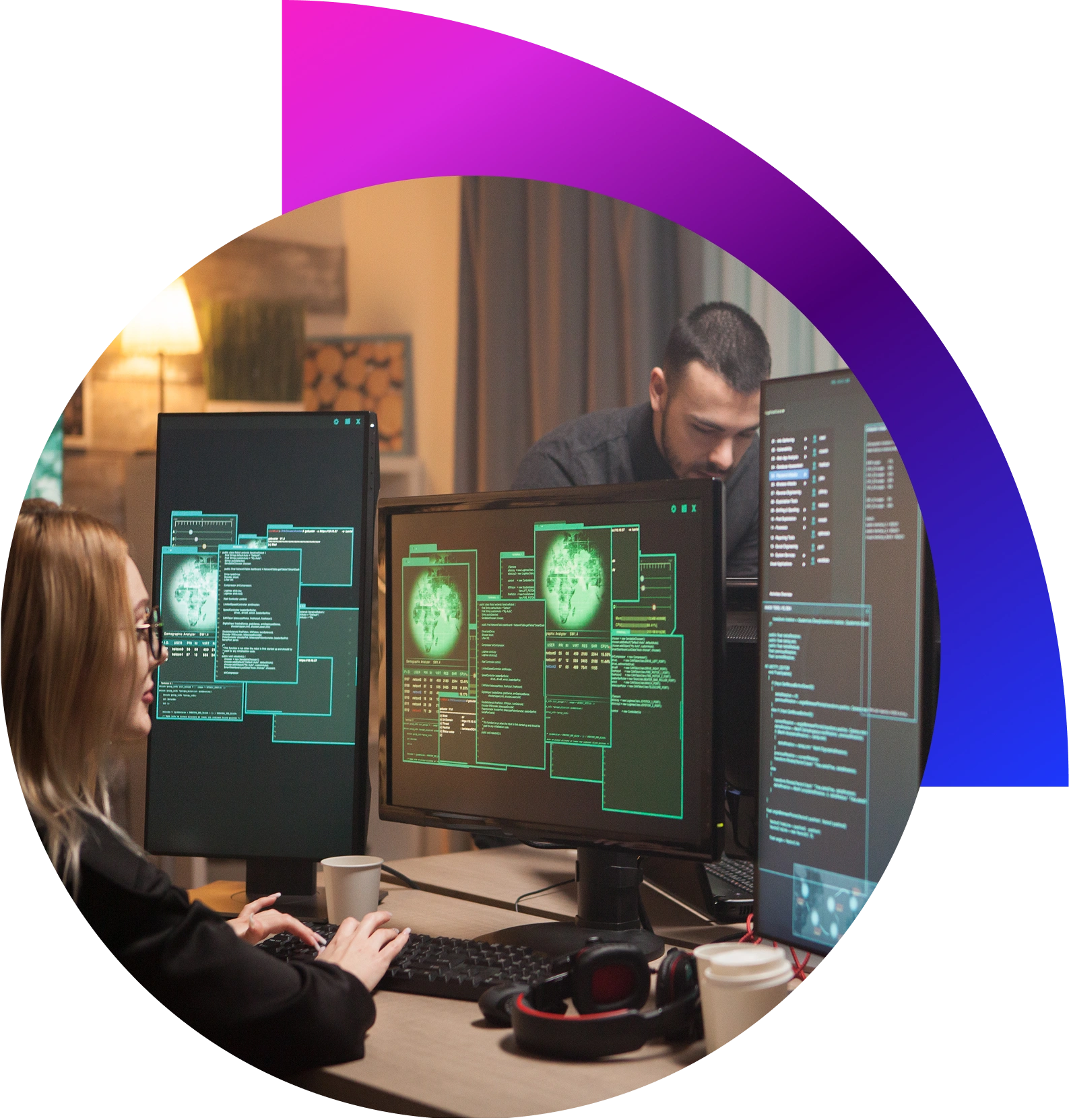 “Modern cybersecurity illustration — adaptive threat protection, cloud security and IoT/OT security by Elewix”