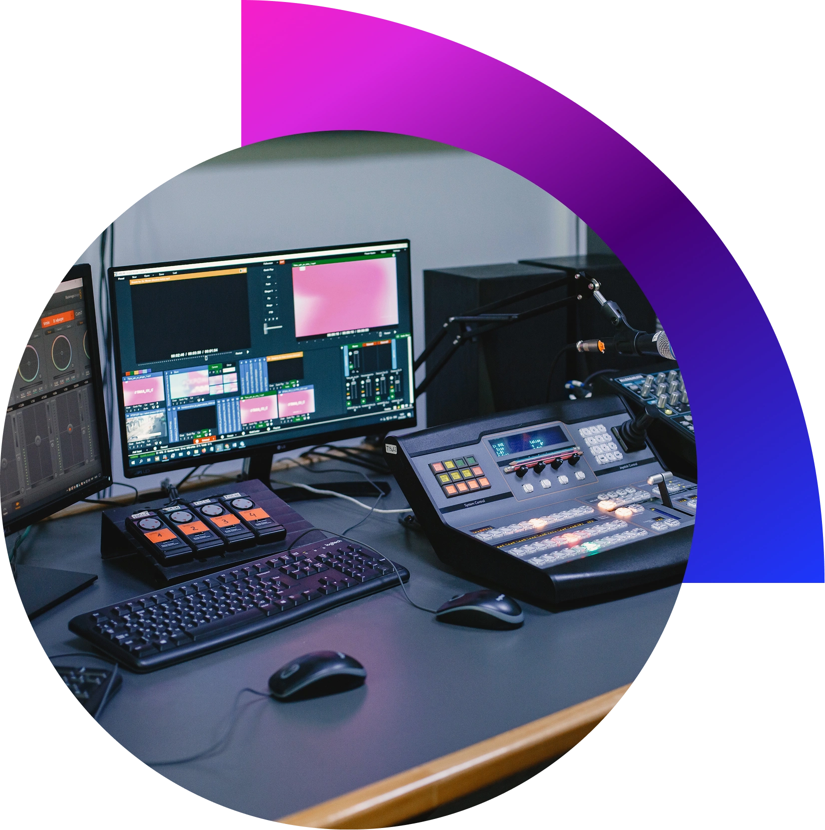 “Elewix media production team filming a professional video shoot in Dubai studio environment”