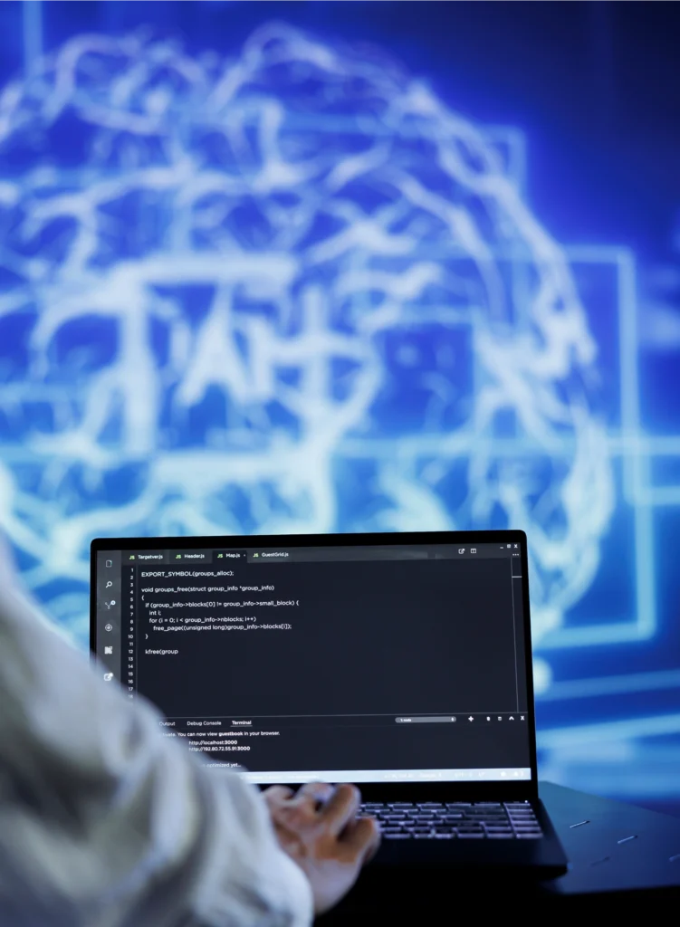 “React Native developers building cross-platform mobile app at Elewix Dubai office”