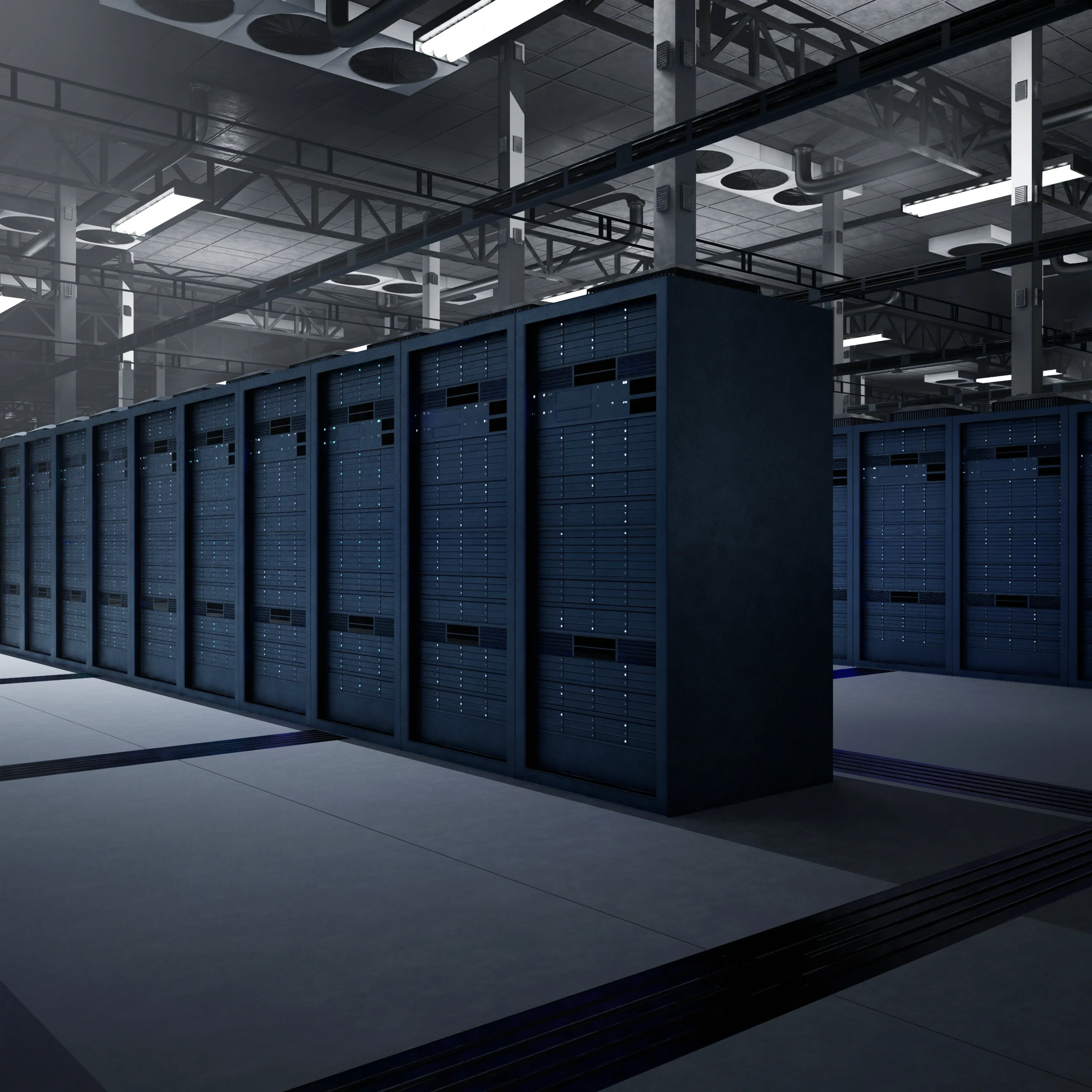server room cleaning showing dust removal from racks and cooling systems in data centre