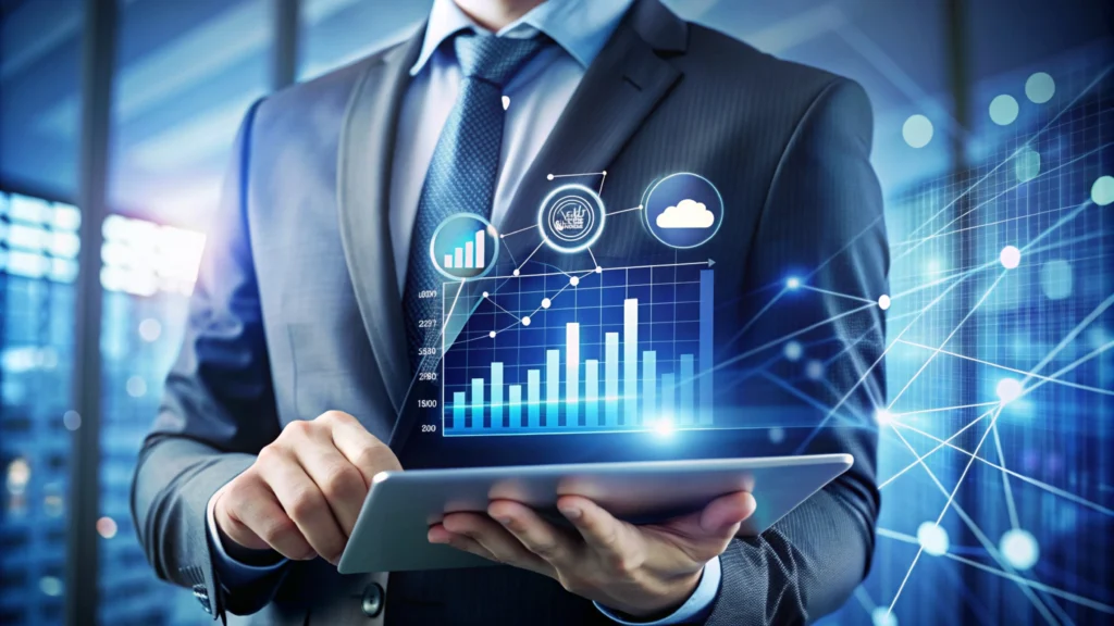 real-time business intelligence dashboard visualizing enterprise analytics insigh