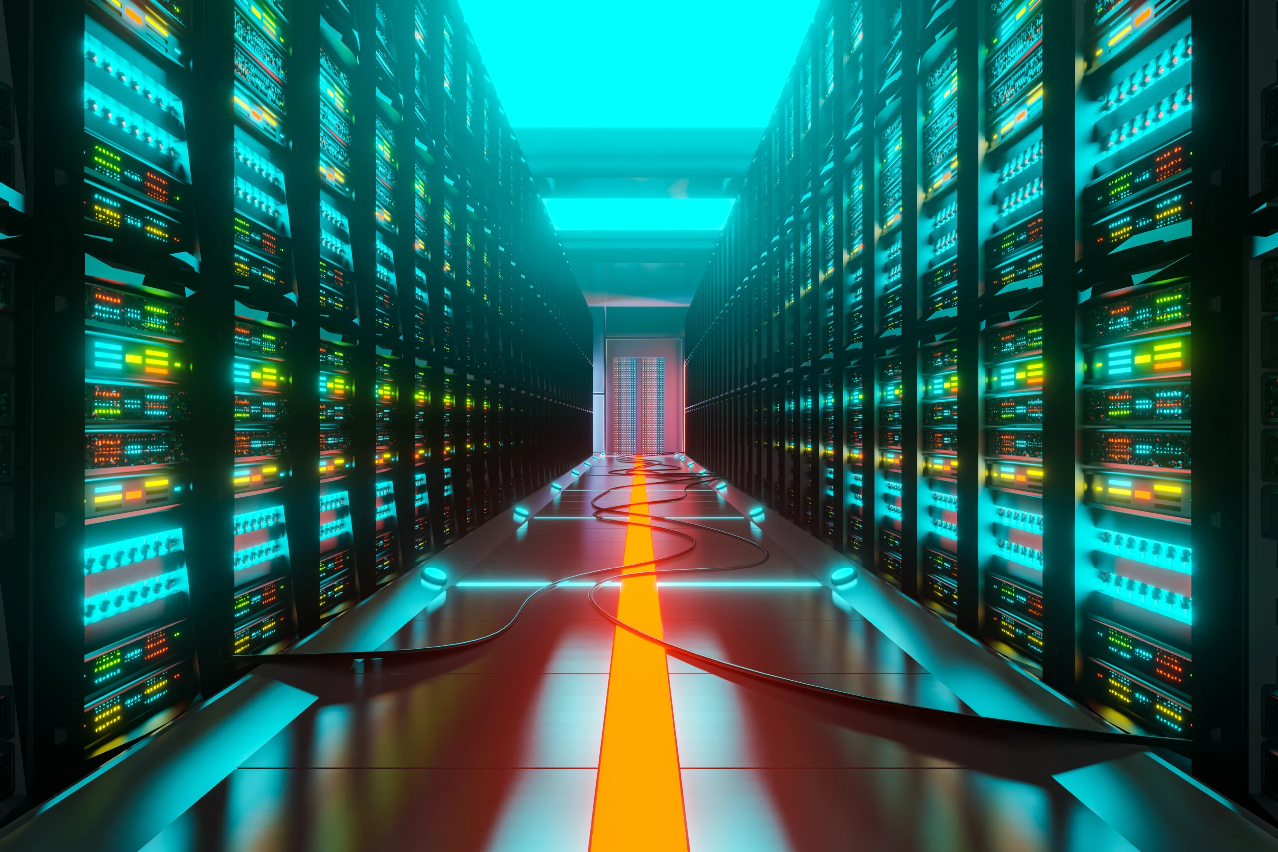 comparison of server room cleaning and data centre cleaning showing differences in scale and equipment