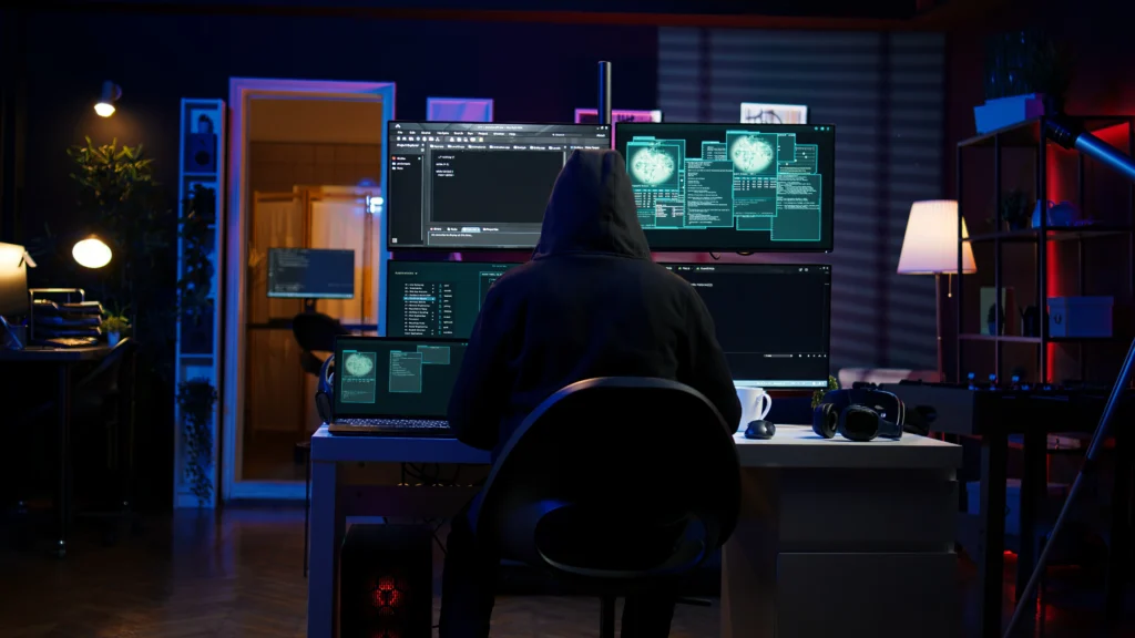 cybersecurity expert performing penetration testing after vulnerability scan to validate real security risks