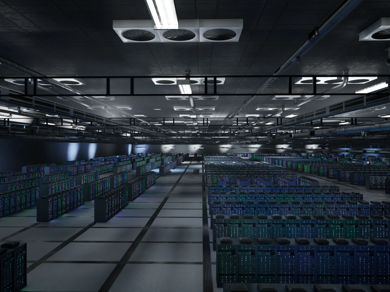 data centre cleaning checklist process showing technician cleaning server racks and cable trays