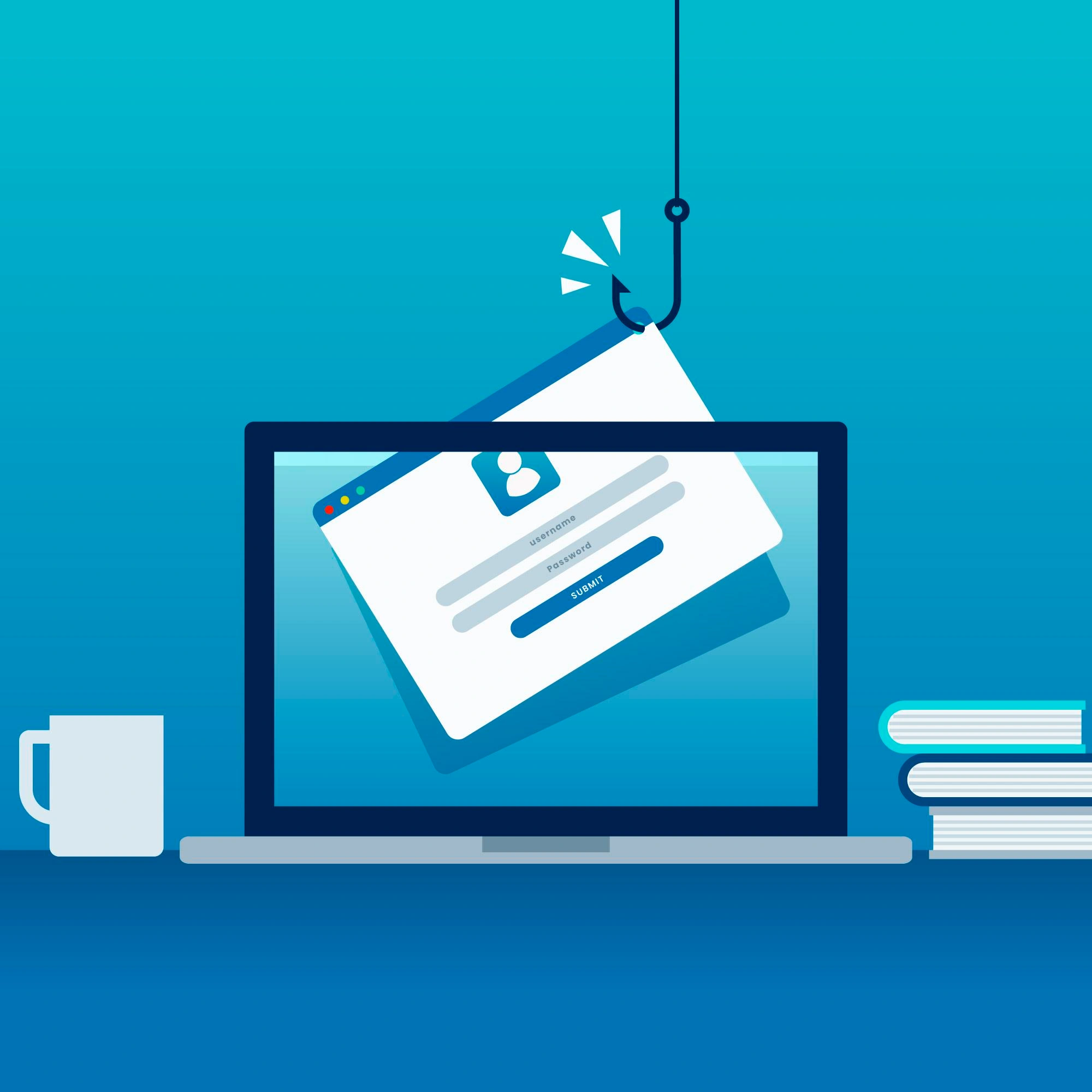 phishing simulation test showing employee interaction with fake email to measure cybersecurity awareness in organization