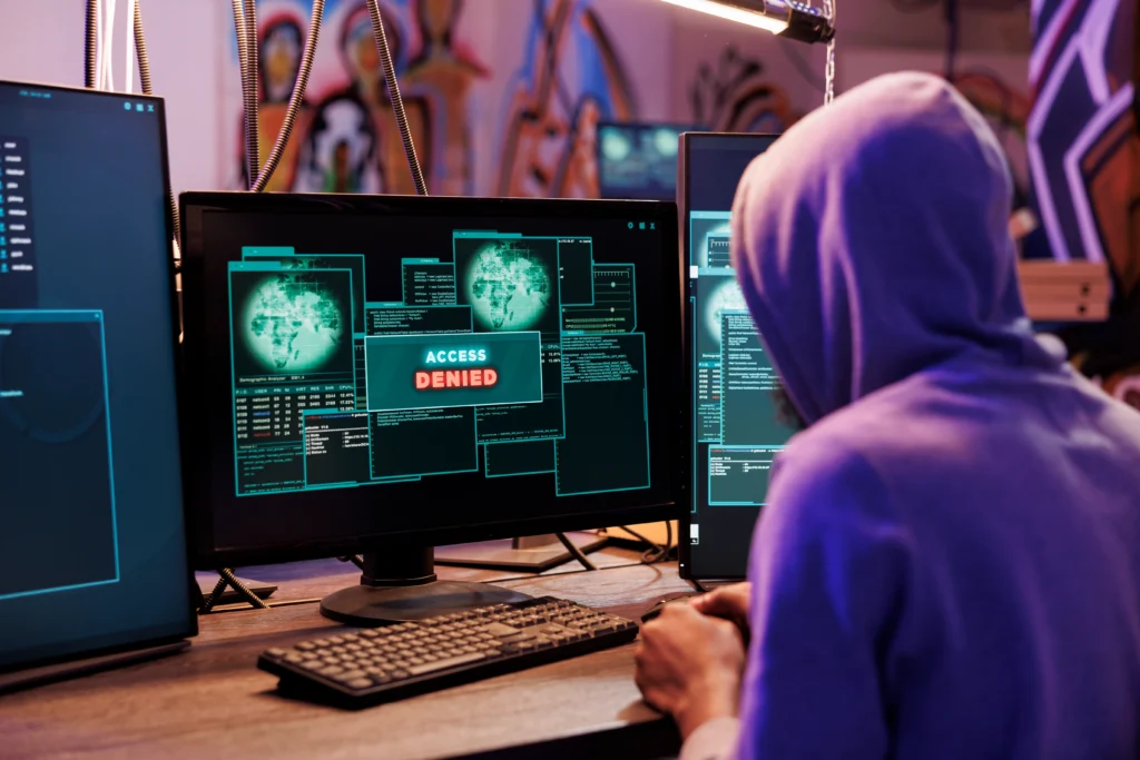 IT team reviewing security controls and planning penetration test to identify vulnerabilities in enterprise systems