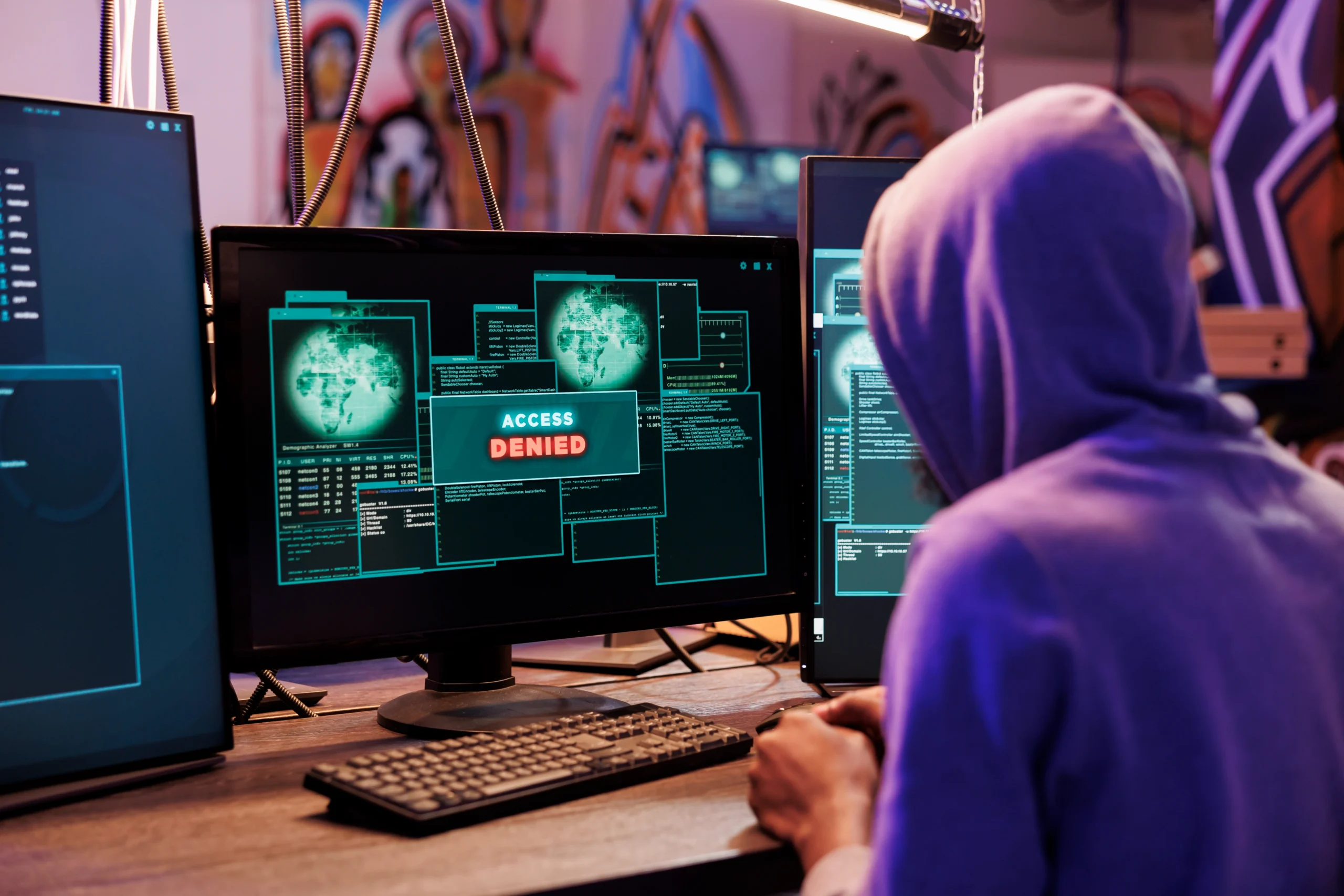 IT team reviewing security controls and planning penetration test to identify vulnerabilities in enterprise systems
